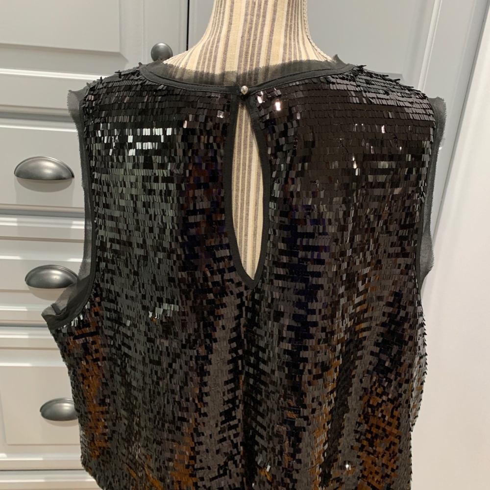 Who What Wear Sparkly Black Sleeveless Top, Size 3X, NWT - Picture 4 of 6